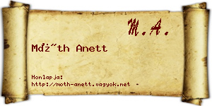Móth Anett névjegykártya
